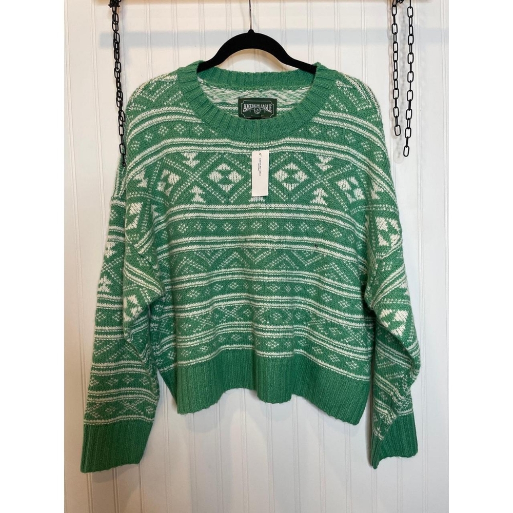 Amaryllis Green Patterned Sweater